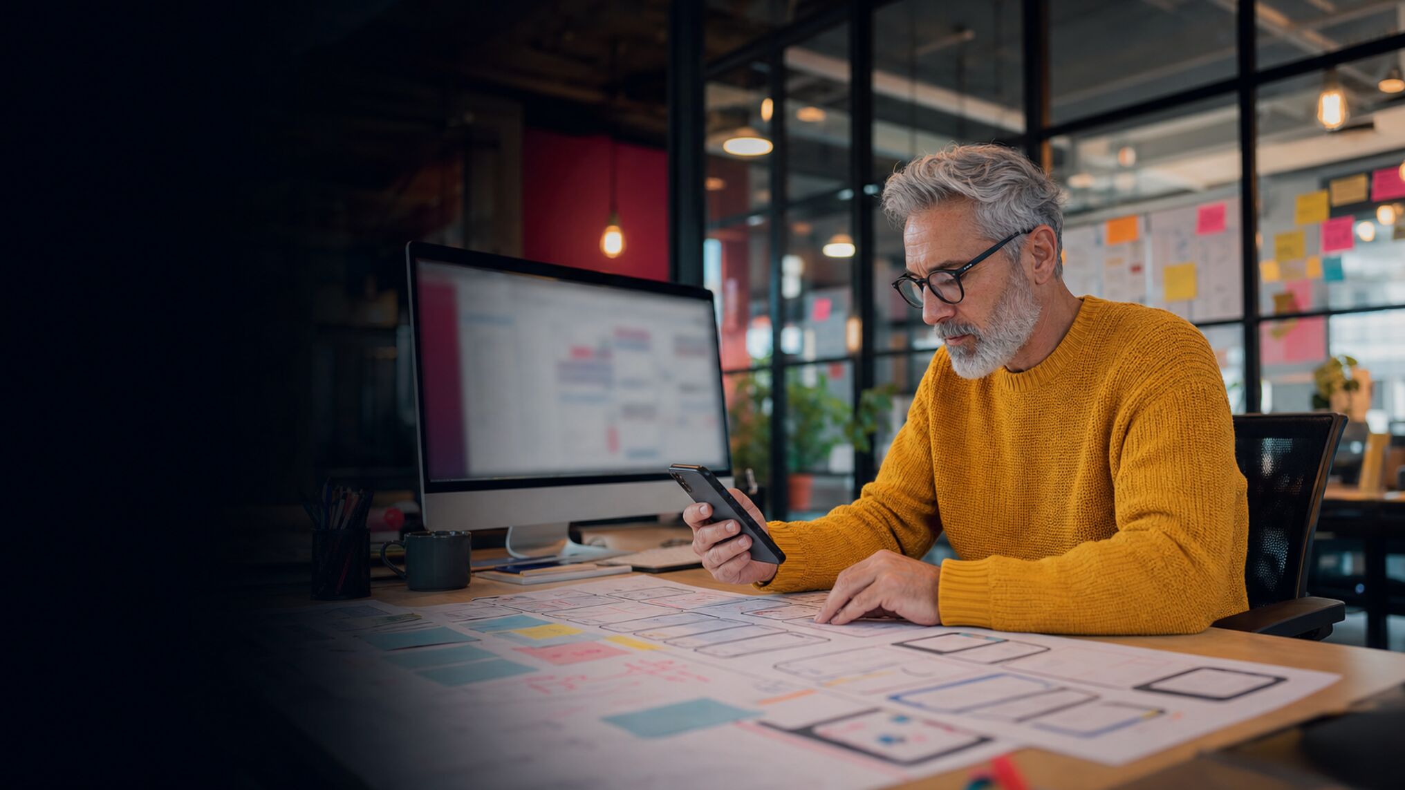Expert reviewing a product interface